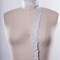 1 Yard White Silver Alencon Rose Bridal Lace Trim for Wedding Veils Gowns